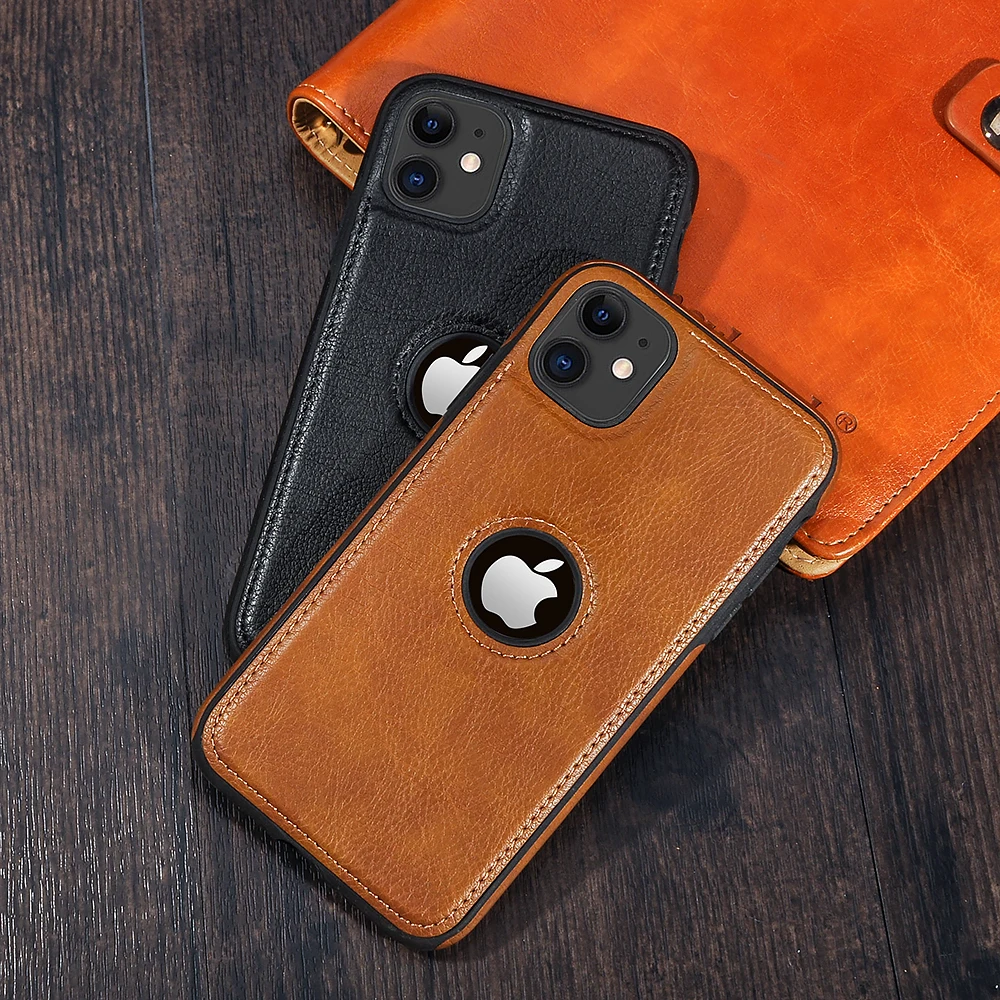 Solid Color PU Leather Case For iPhone