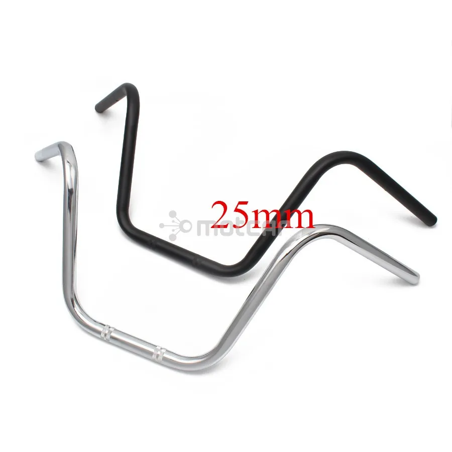Универсальный подходит 25 мм " мотоцикл высокий Райдер стали рули для Honda Kawasaki Suzuki Harley Chopper Bobber кафе гонщик