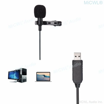 

MiCWL Mini USB Audio Recording Microphone for Computer Laptop Youtobe Gaming Lavalier Lapel Microphones