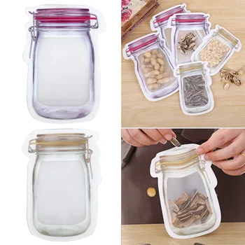 

Reusable Mason Bottle Ziplock Bag J8