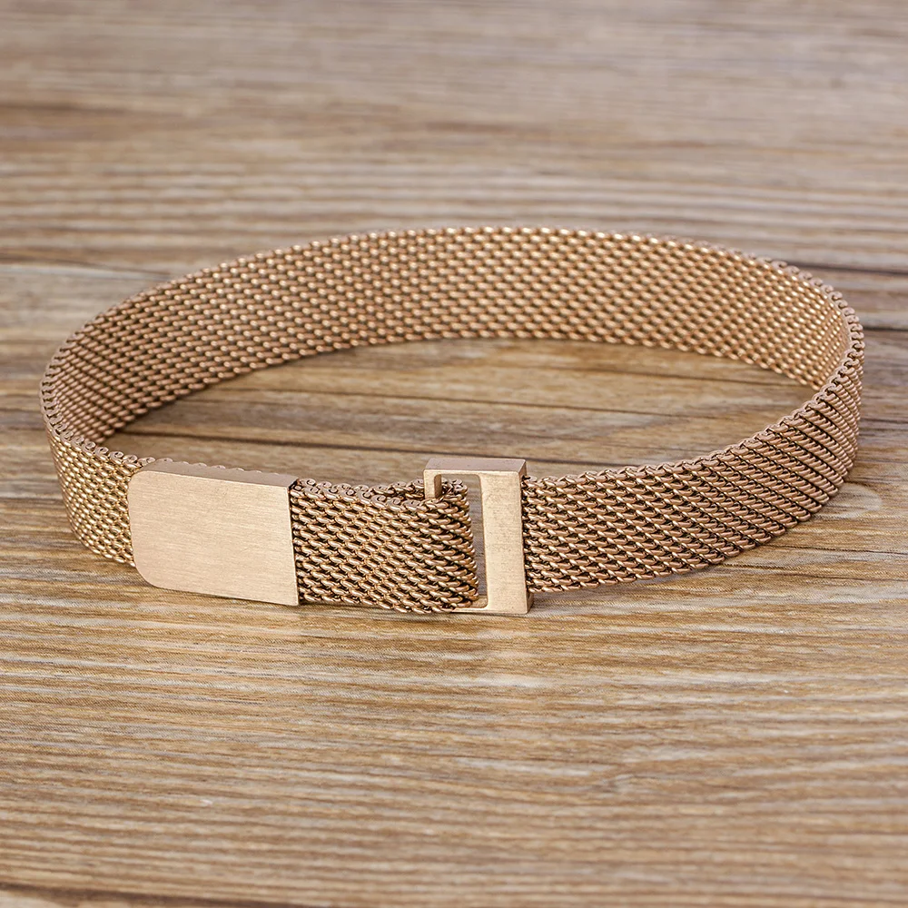 Stainless Steel Magnetic Mesh Strap Bracelets Watch Strap For Men and Women