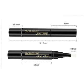 

1 Pcs 3 In 1 One Step Gel Varnish Pen Nail Gel Polish Special Design Pencils M88