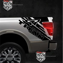 Для 1 комплекта/2 шт Боковая подсветка салона автомобиля коробка графическая Виниловая Наклейка Набор наклеек для Nissan Titan- gt