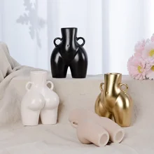 Vase Ceramic Flower Human Body White Home Decoration Ceramic Nordic Plastic Art Vase Sculpture Living Room Decoration