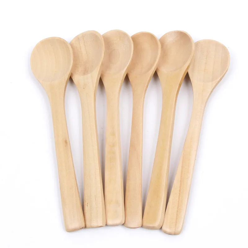 

6PCS Lot Wooden Spoon Bamboo Kitchen Cooking Utensil Tool Soup Teaspoon Catering Kid Ice Cream Tableware Tool