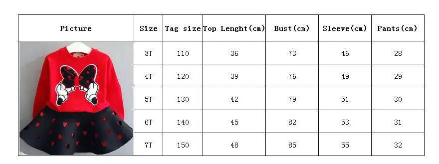 Комплекты одежды для девочек коллекция года, новые осенние Топы с галстуком-бабочкой, комплект из футболки с Минни Маус и юбки Одежда для девочек Весенняя детская одежда для девочек