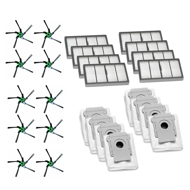 

10 Side Brush + 8 Filter Suitable + 8 Dust Bag for IROBOT ROOMBA S9 S9+ Sweeping Robot Vacuum Cleaner Accessories