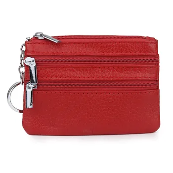 

Customized wholesale first layer cowhide key case European and American coin purse bus card case portable credit card case