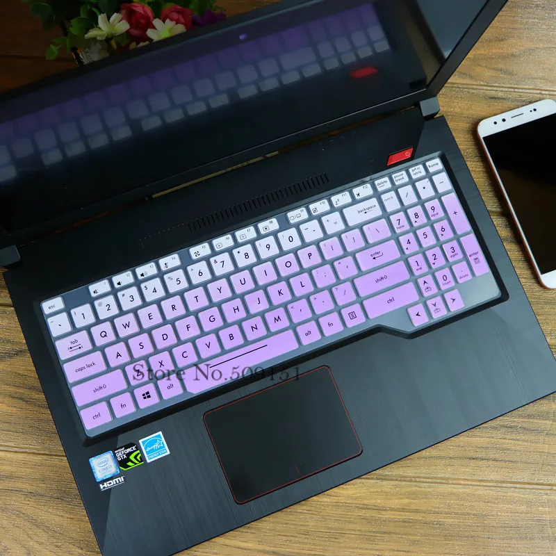 Силиконовый защитный чехол-клавиатура для Asus TUF FX705GM FX705GD FX705 fx705ge FX705G FX 705 GD GM Gaming 1" 17,3 дюймов