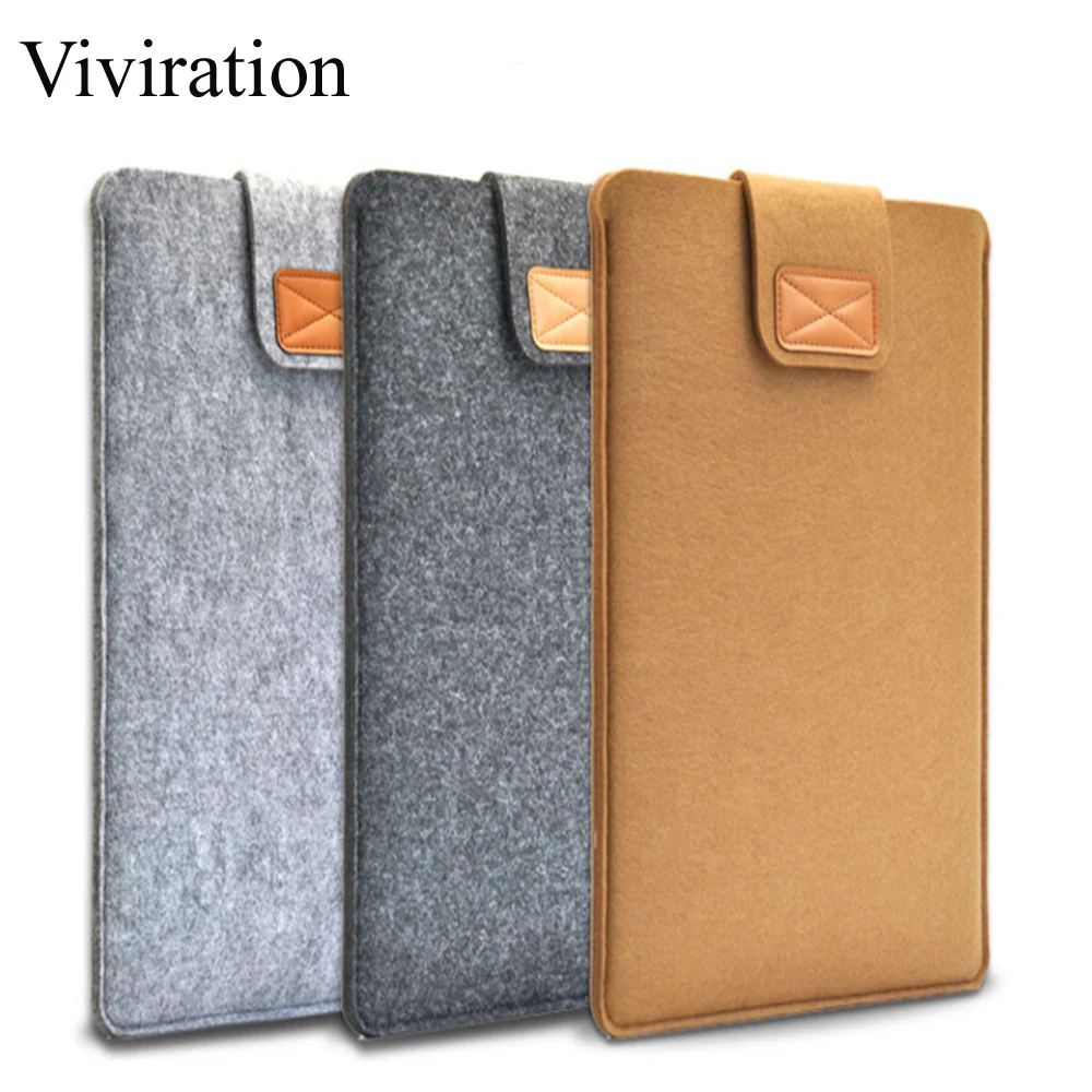 Wool Felt Slim Notebook Laptop Case 11 13 15 inch Ultrabook Tablet Hasp Shell Case Bag Cover For Apple Macbook Air Pro 15 Lenovo