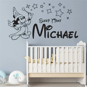 

Mickey Mouse wall sticker DIY Personalized Sleep Tight Decal kids room decoration Wall Decal Letters Art Quote home decor HY101