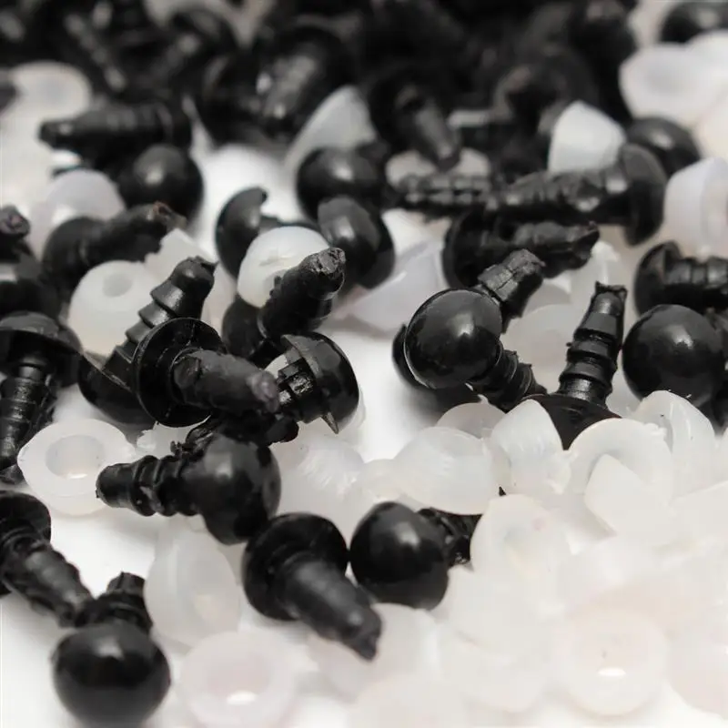 Plush Doll Accessories Doll Accessories Glass Doll Eyes Doll Eyes Doll Eyewear Accessories Doll Eyelashes 100PCS 7mm 8mm Plastic Amigurumi Safety Eyes For Teddy Bear Stuffed Toys Snap Animal Puppet Dolls Craft Eyes