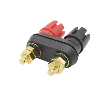 

4mm Double Banana Speaker Plug Jack Couple Binding Post Connectors 4mm Red Black Dual Plum Terminals Banana Socket