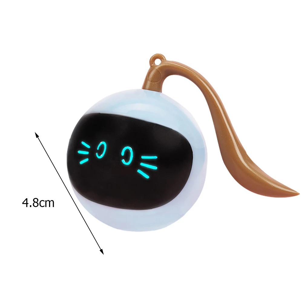 Pet Smart Interactive Cat Toy LED Self Rotating Ball Toys Cat Kitten Electronic Ball Toys Cat Accessories USB Rechargeable