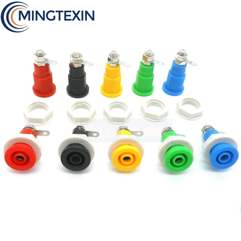 5PCS 4mm safety banana socket banana plug panel test terminal 4mm Jack