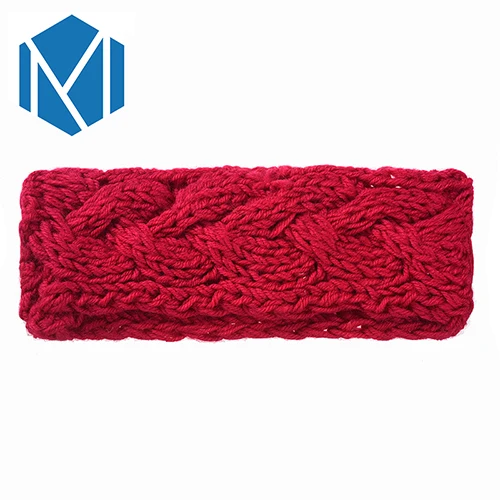 Style 2 rose red Новинка; женская зимняя однотонная повязка на голову с большим бантом; вязаная шерстяная теплая шерстяная повязка на голову ручной работы; Широкий Бант; diadema mujer - Цвет: Style 2 rose red
