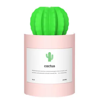 

280ml USB Humidifier Cactus Sync Aromatherapy Diffuser Mist Mini Incense Sprayer mini portable cold mist humidifier