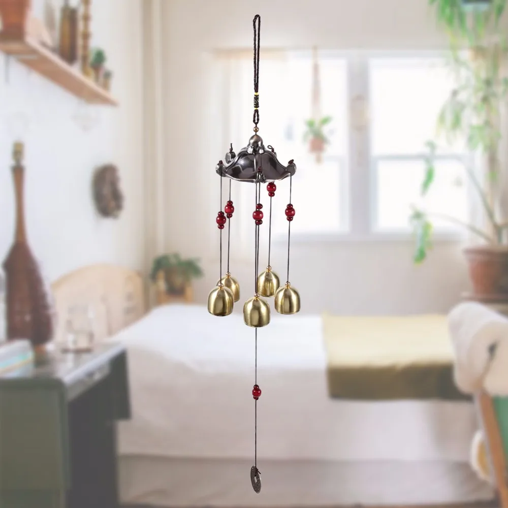 5 Copper Wind Chimes Mascot Yard Shui Wall Decor Living Garden Gifts Decor Outdoor Hanging Bells Feng Room Home for Chapel