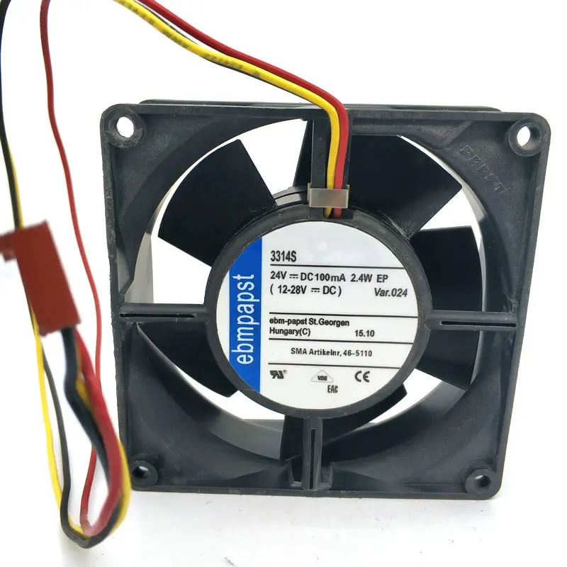 For 1pc EBMPAPST VarioPro 3314/S 3314s 24v 2.4W fan 9032 3wire 