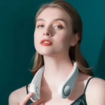 

Portable Lazy Sports Halter Fan Mini Hanging Neck Fan USB Rechargeable Cover Halter Sports Fan Air Cooler Outdoor