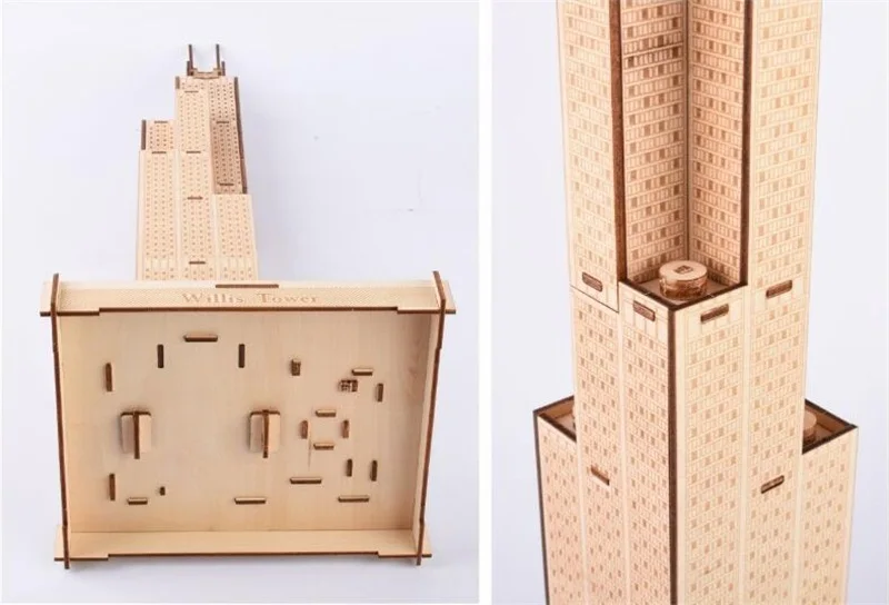 Набор для сборки по дереву Пазлы обучающие игры DIY Биг Бен 3d деревянные пазлы для детей и взрослых подарки на Рождество и день рождения