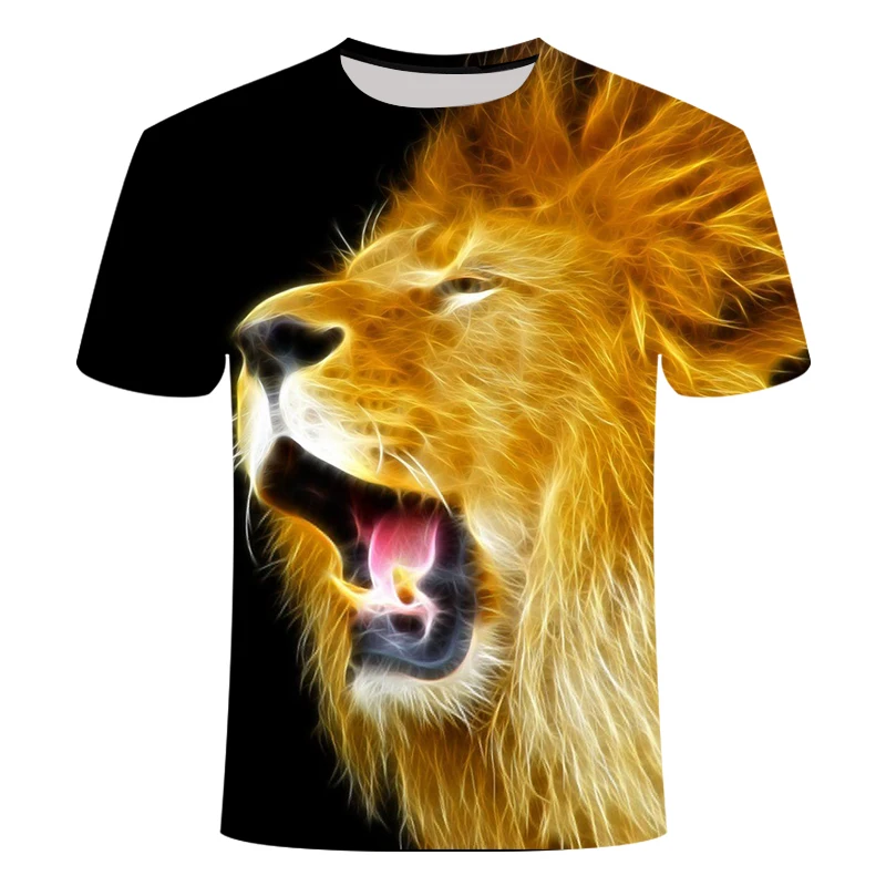 

3d T-shirt Animal Lion Shirt 3d T Shirt Men Funny T Shirts Mens Clothing Casual Fitness Tiger Tshirt Man Big Size