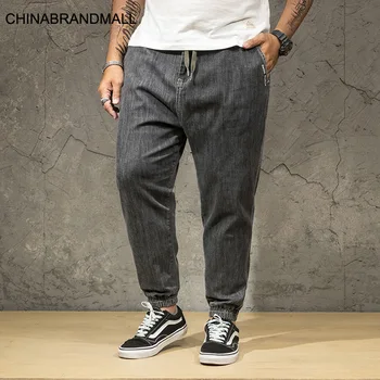 

Yfa108 Jeans Male Super Youth Fat Man Trousers Loose Plus Fat Plus Size Elastic Waist Pants 34-46