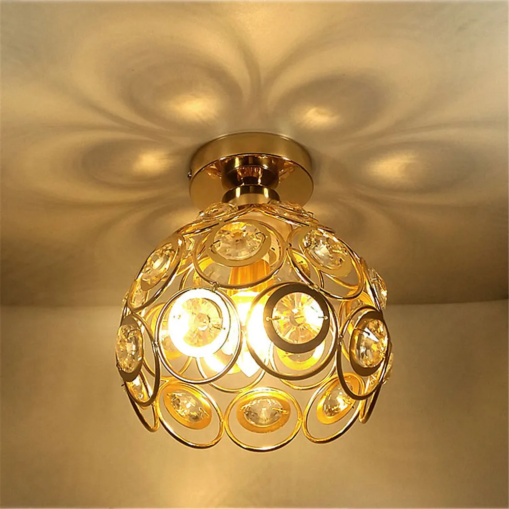 

Creative Crystal Minimalist Ceiling Light LED Balcony Ceiling Lamp Hallway Light Bedroom Lamp Living Room Dining Room Iron Lamp