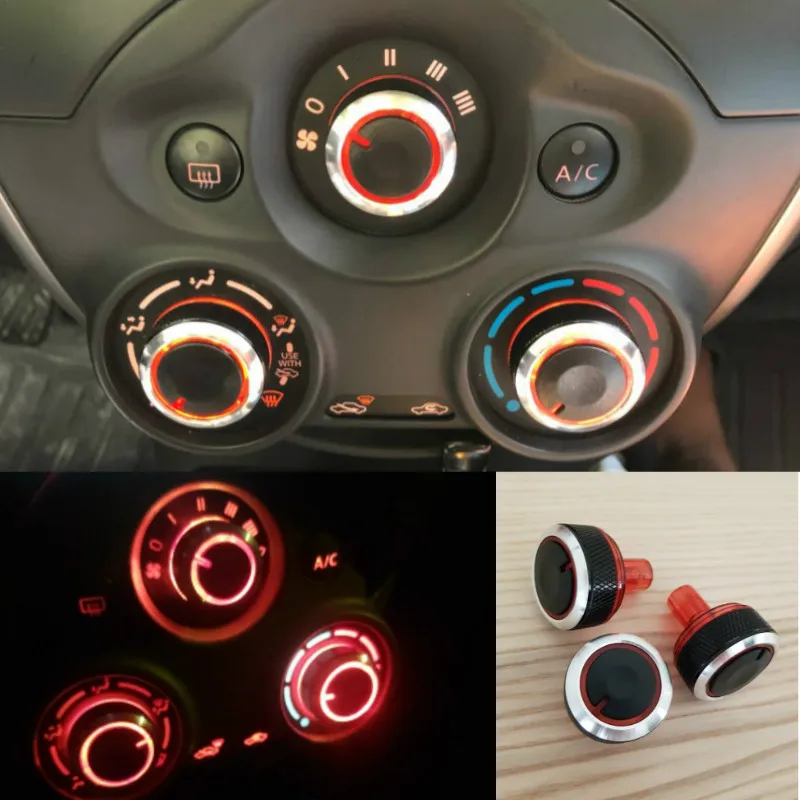 

Car styling Air Conditioning heat control Switch AC Knob car accessories for Nissan New Sunny March Accessories