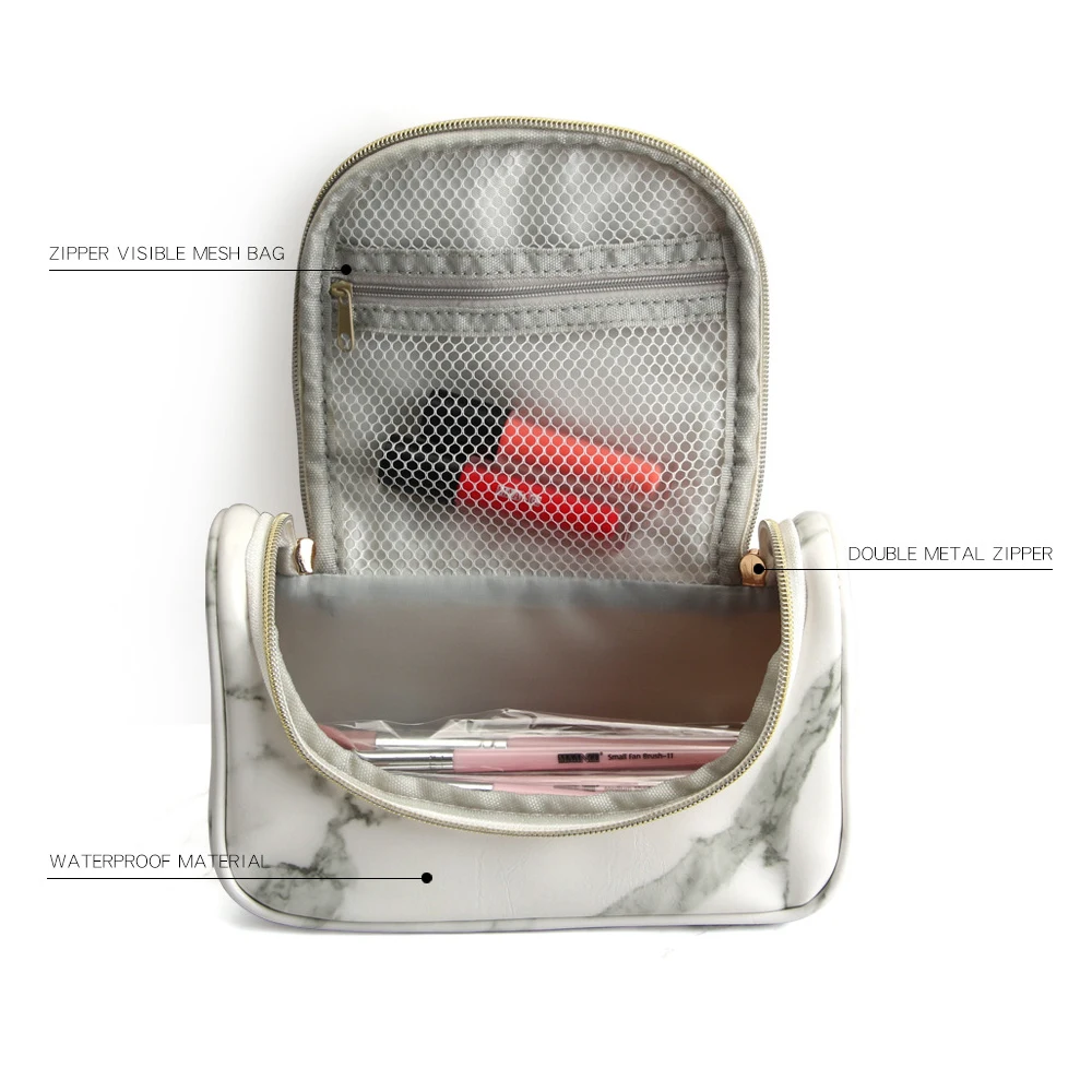 Women Portable Multi-function PU Cosmetic Makeup Bag Fashion Large Capacity Travel Toiletry Case Wash Organizer Makeup Bag Pouch