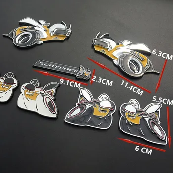 

For Jeep Grand Cherokee Dodge Caliber Citroen C2 Suzuki Swift Toyota Small Wasp Bee 6.4L Stereo Personality Metal Car Sticker