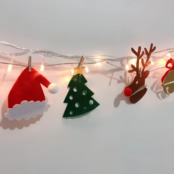 

1pcsINS Nordic-Style Felt Cloth Garland Christmas Tree Flag Colorful Flag Starry Hanging Ornament Christmas Decoration Supplies