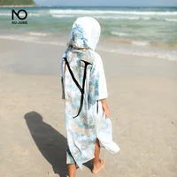 Nu-June Microfiber Quick Dry Wetsuit Changing Robe Poncho towel With Hood for Swim Beach towel Lightweight Beach Surf Poncho 1