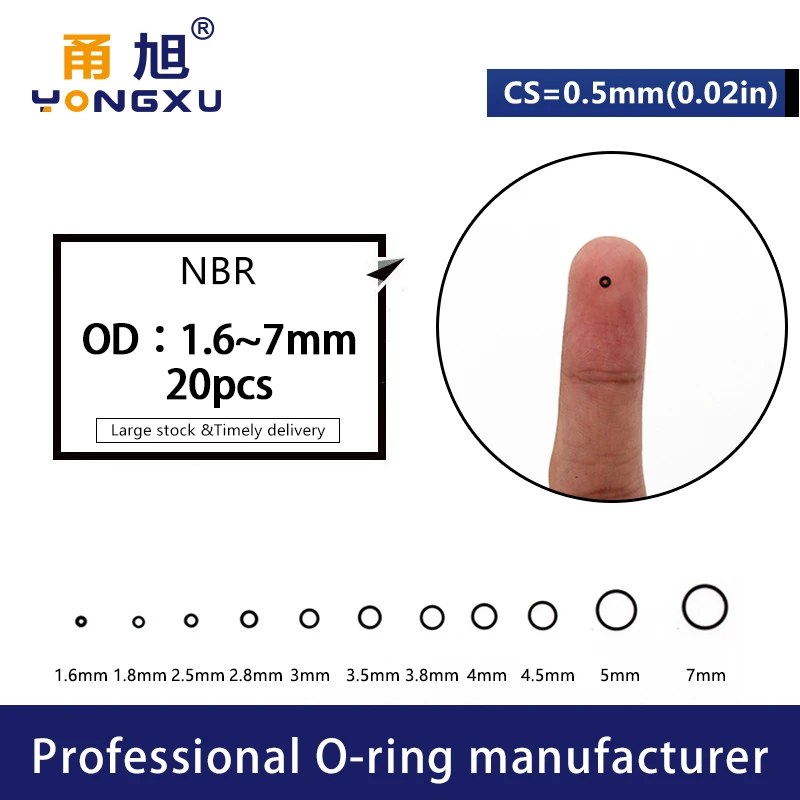 Black Nitrile Rubber Waterproof O-Ring Gasket Set - 50 Pieces
