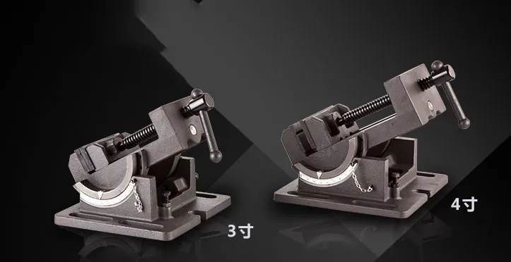

Drilling and Milling Machine Guide Rod Type Tilting Precision Flat Pliers Vise Clamp Vise 3 Inch 4 Inch Bench Milling Machine