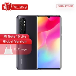 Глобальная версия мобильных телефонов Xiaomi Mi Note 10 Lite 6G 128G 64-мегапиксельная четырехъядерная камера 6,47 ''изогнутый AMOLED экран Snapdragon 730G 5260mAh