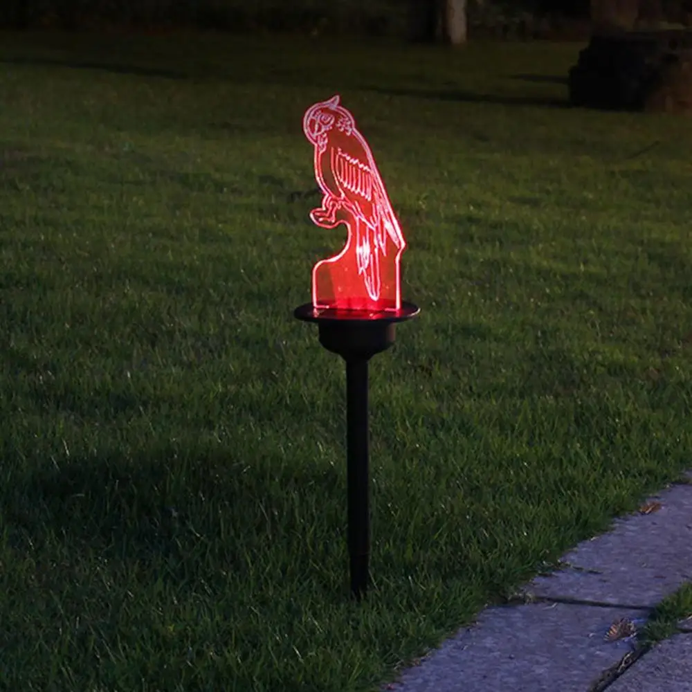 parrot Solar Light LED Flamingo Lawn Lamp IP55 Waterproof Garden Landscape Yard Path Street Lighting Outdoor Decoration - Испускаемый цвет: parrot