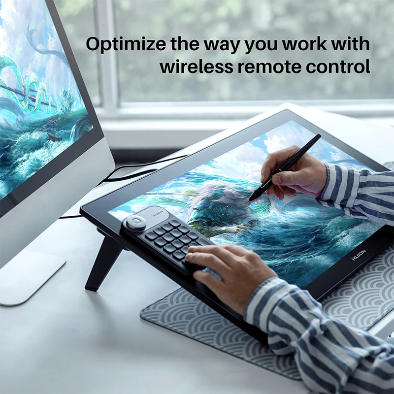 Huion-kamvas proグラフィックタブレット画面、24 4k、140% srgb、完全 