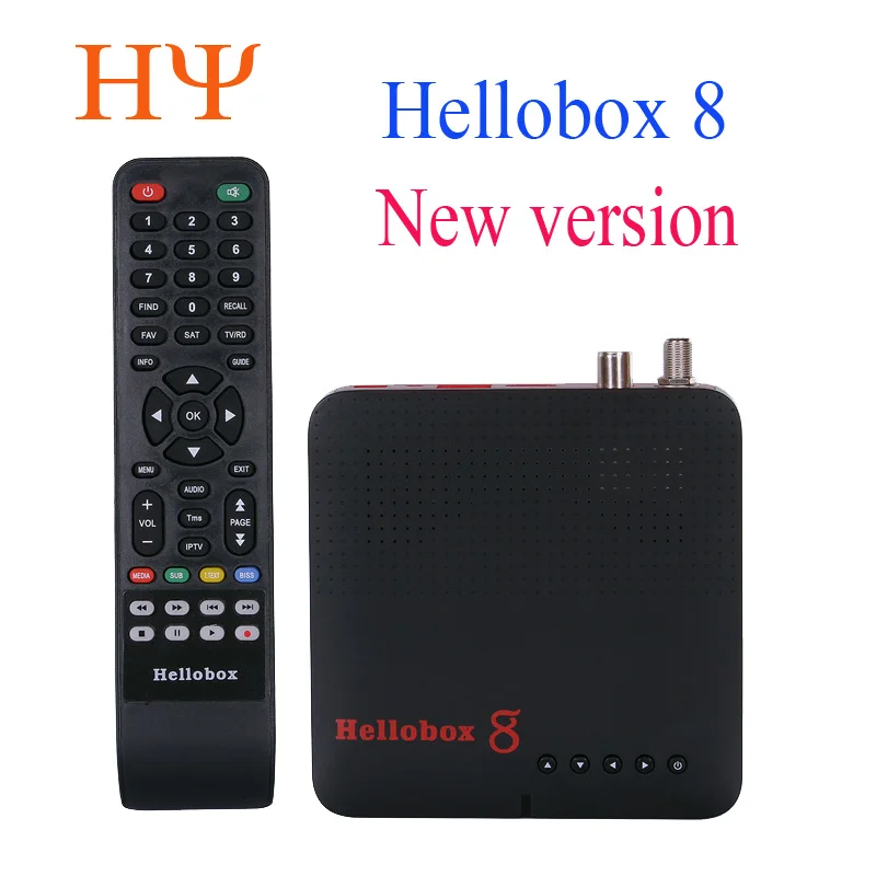 60pcs/lot Original Hellobox 8 DVB-S2 S2X T2 H.265 Built-in WiFi  satellite receiver set top box satellite finder satlink ws-6906