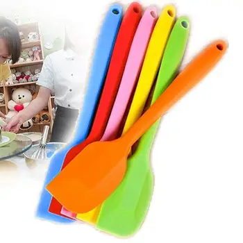 

Home Kitchen Silicone Flexible Spatulas Cake Cream Scraper Cooking Baking Tool