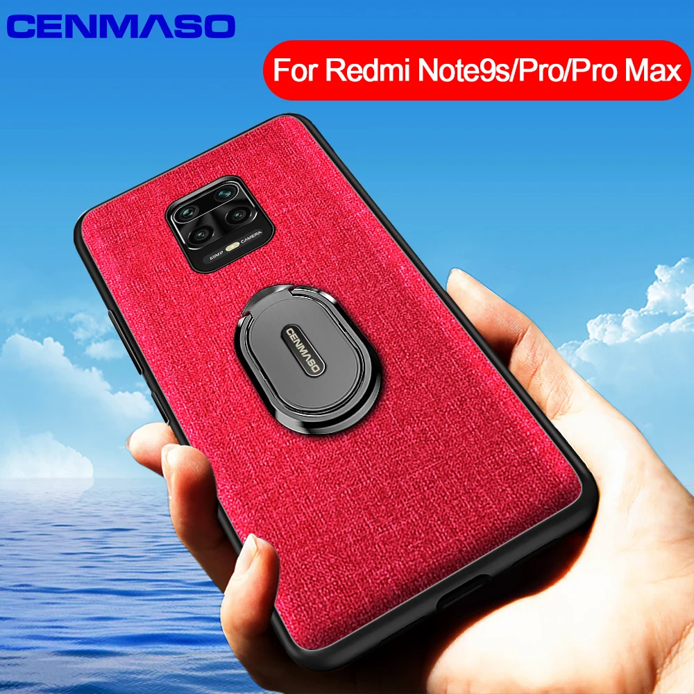 

Shockproof Capa for Redmi Note 9S 9 Pro Max Case for Xiaomi Redmi Note 7 8 Pro 8T Magnetic Car Holder Ring Cloth Full Back Case