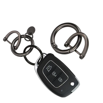 

Interior Accessories D Shape Horseshoe Key Holder Classic Personalized Men Gift Metal Key Rings Thick Rod Car Keychain