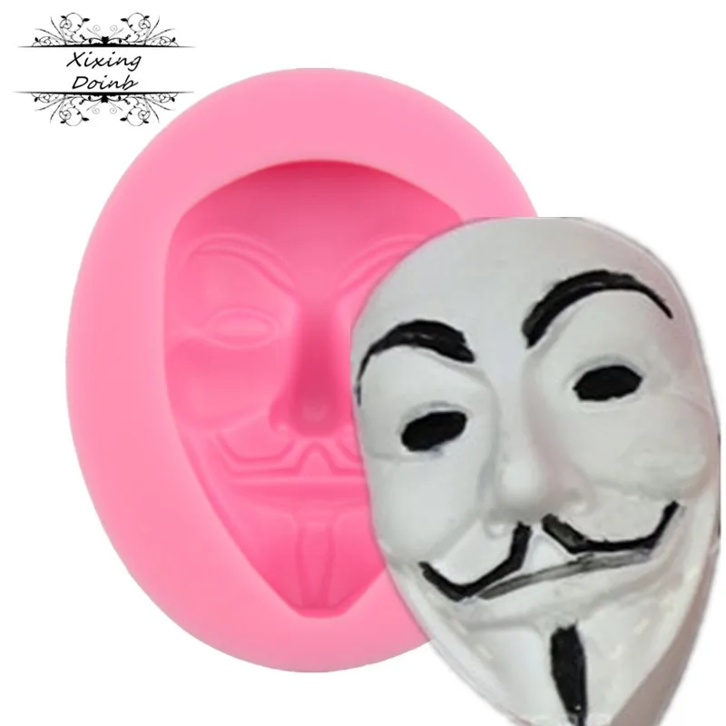 Xixing Vendetta Форма Маски печенье силиконовая мыльная форма для поделок торт приборы для украшения выпечки помадка Suarpaste плесень