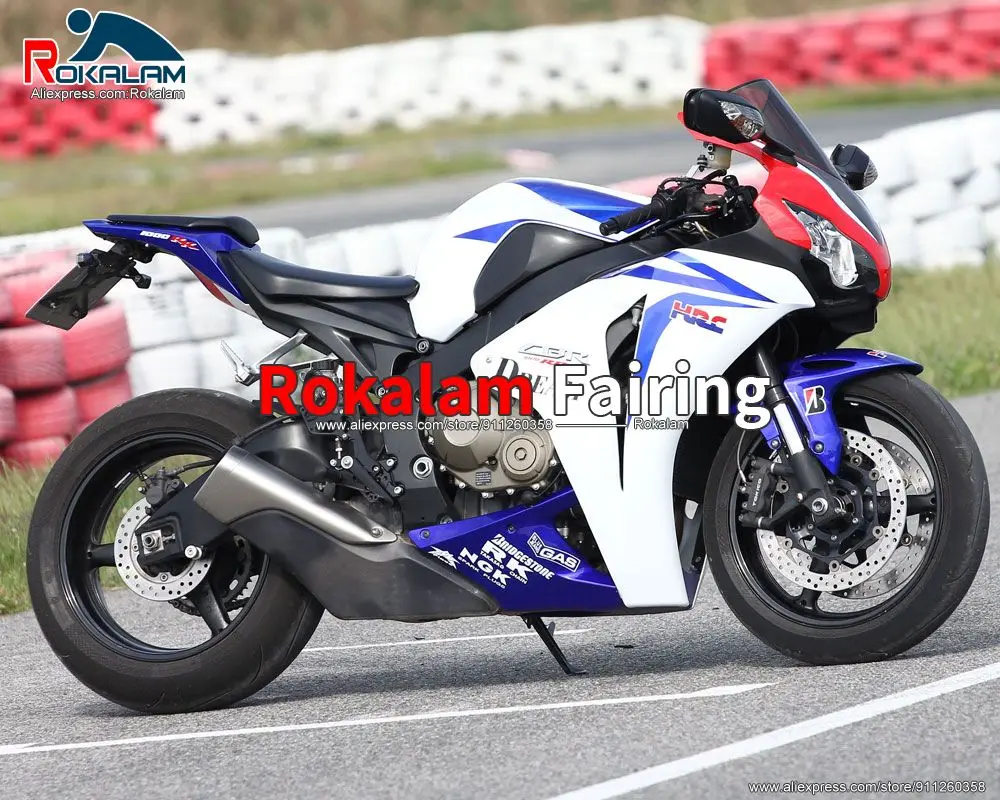 

Обтекатели для Honda CBR1000 RR 2010 2009 CBR1000 RR 2008 CBR1000RR 2011 мотоцикл белый комплект синих обтекателей (литья под давлением)