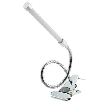 

6W 18LED 3-Level Dimmable LED Desk Lamp USB Adjustable Clip on Light Eye-Care Clamp Lamp with Switch for Reading Study Bed Bedro