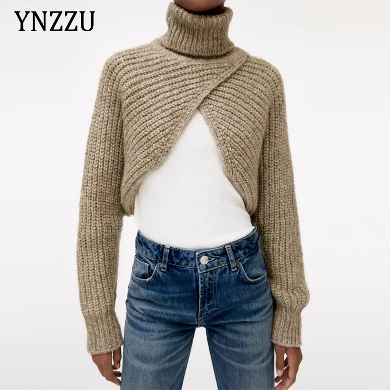 white sweater 2022 Newest Women asymmetrical print sweater cardigan Fashion Short puff sleeve Female Knitted crop tops Coat Jumper INKEO 2O019 green sweater