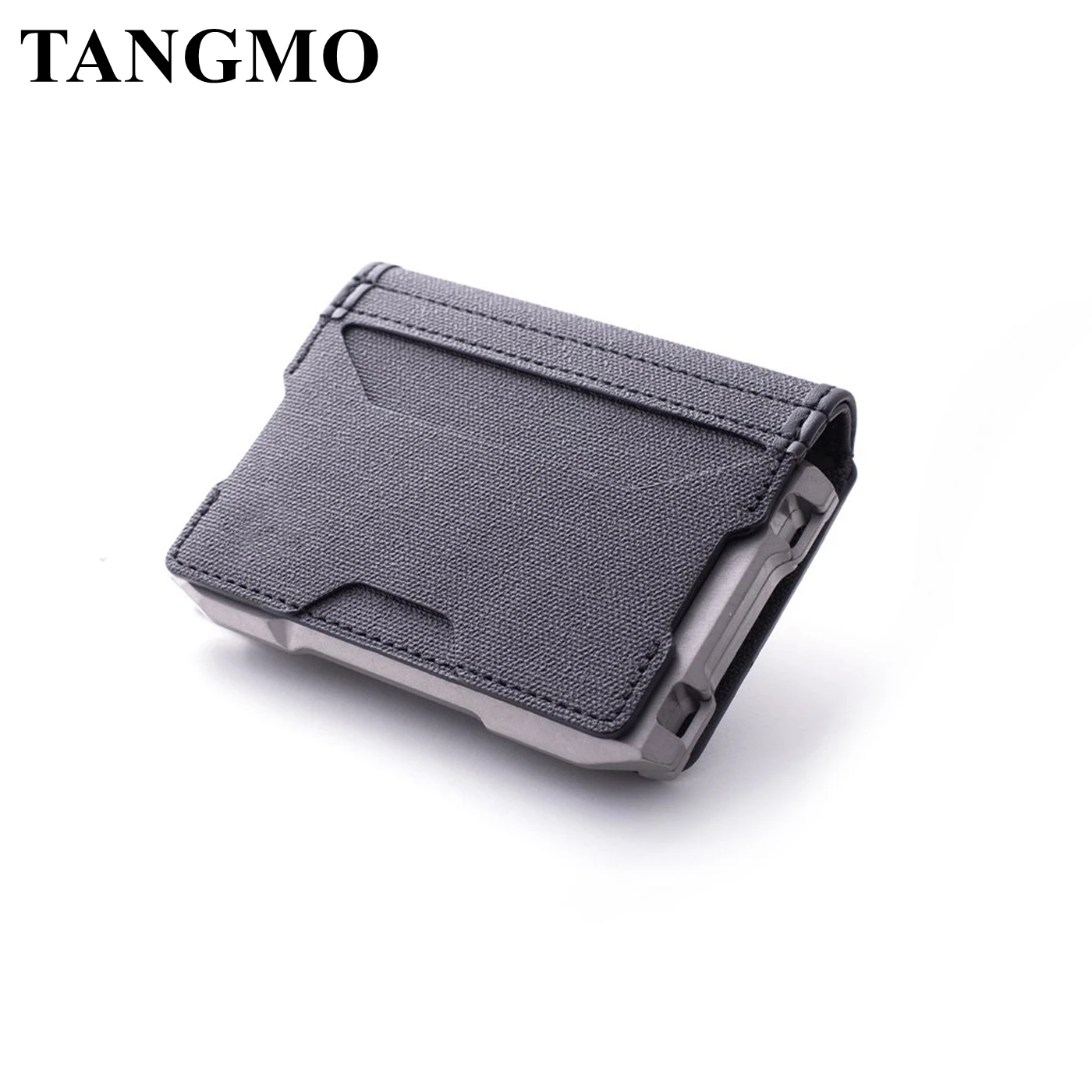 Tanie TANGMO 2021 portfel męski Bifold Aluminium Metal Rfid etui na karty kredytowe sklep