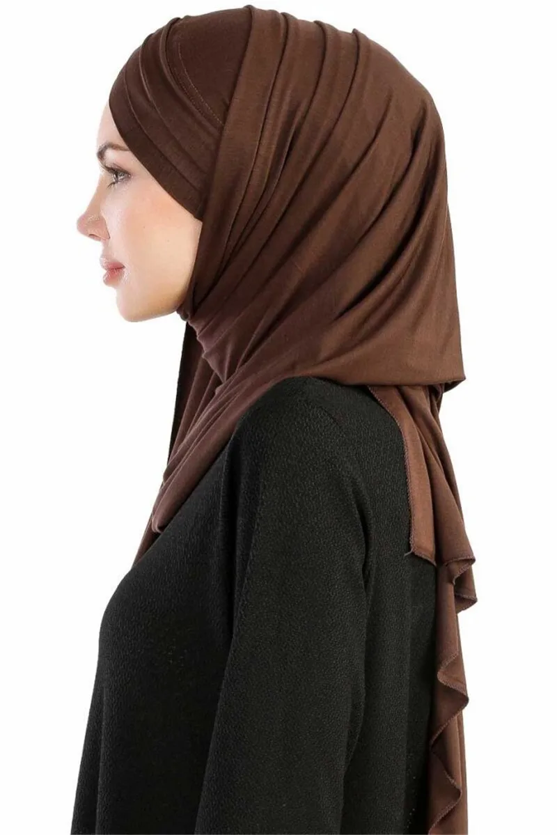 Мусульманский шаль, Джерси хиджаб шарф исламский Женский Мягкий головной платок Тюрбан Хиджаб femme musulman платок