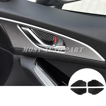 

Carbon Fiber Inner Car Door Handle Bowl Cover Trim For Mazda 3 2014-2018