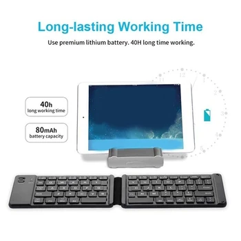 

Computer Laptop Mini Folding Keyboard Portable Wireless Bluetooth 3.0 Rechargeable Keyboard